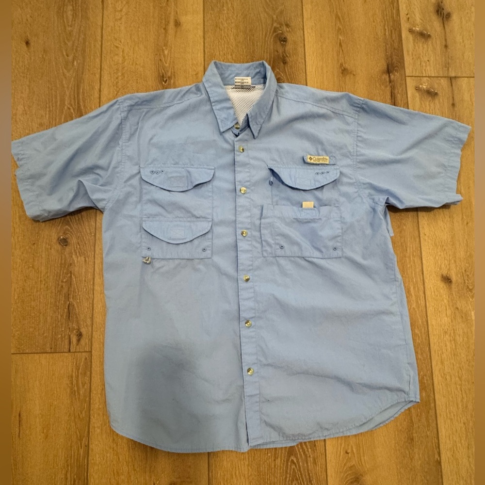 Columbia PFG Men's Sky Blue Casual Shirt